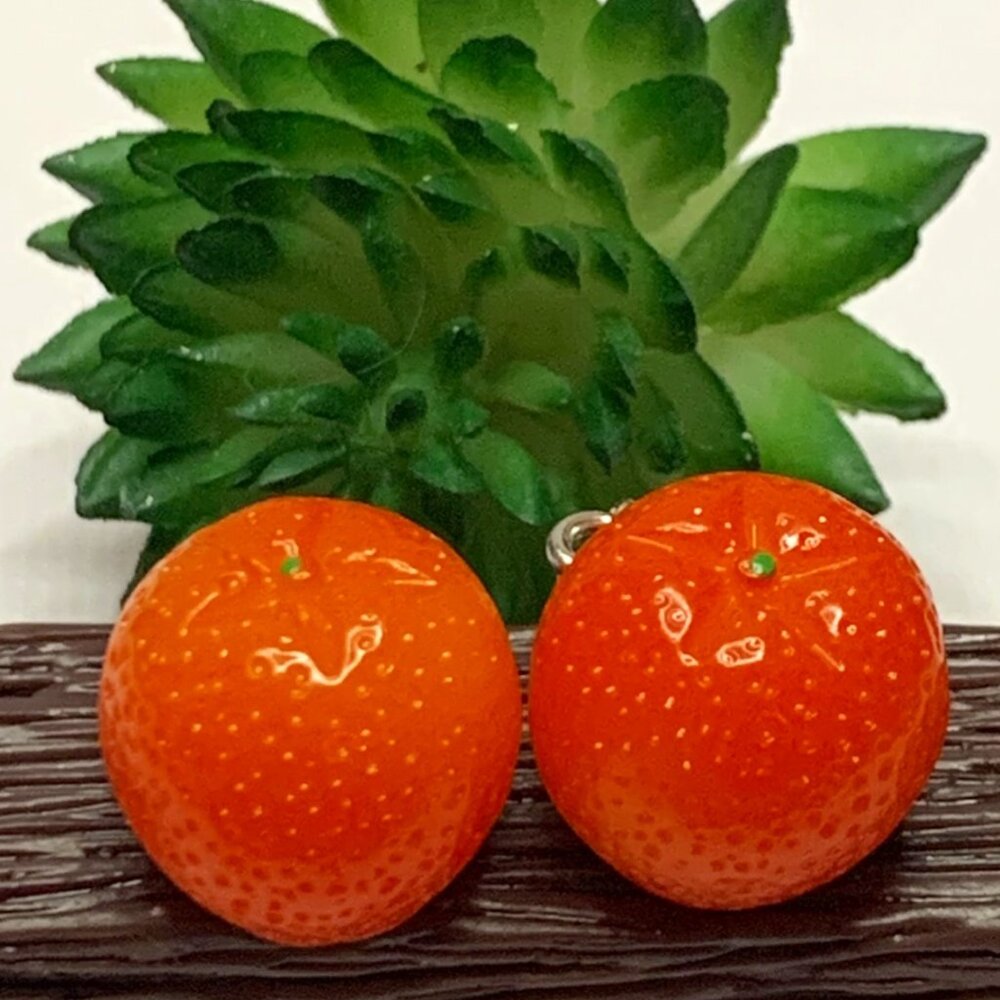 Orange Earring, Funny Food Earring, Fruit Earring, Gift Idea, Florida Earring